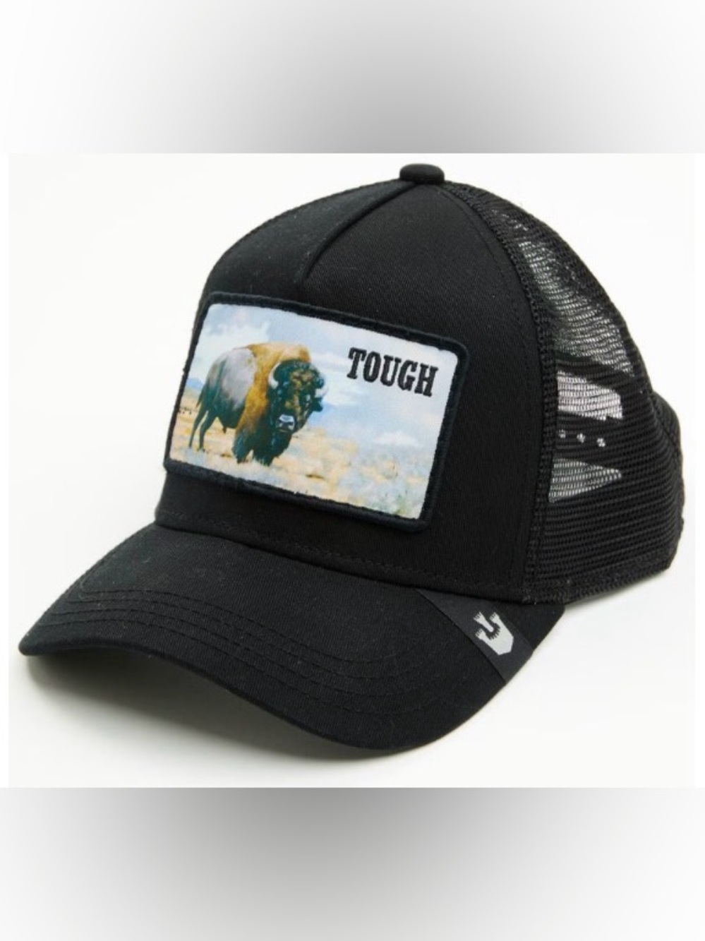 The Farm Goorin Bros. Black Trucker Cap with Bison 'TOUGH' Patch